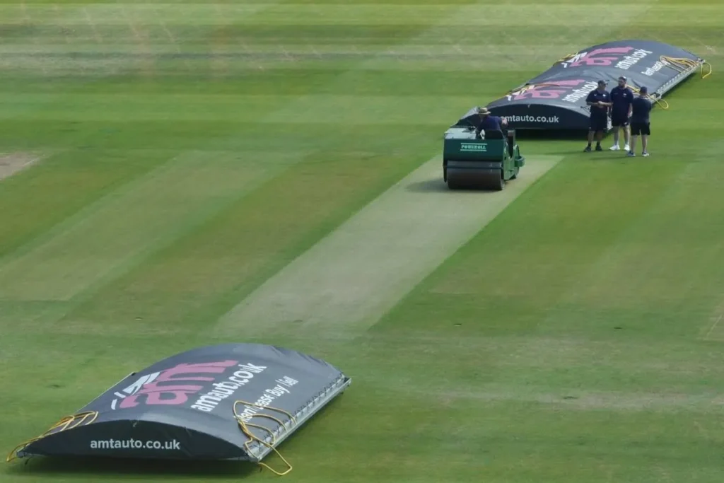 The Headingley pitch for the first Test Match between India vs England.